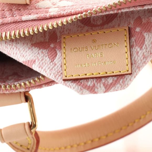 Louis Vuitton Speedy Bandouliere NM Bag Monogram Jacquard Denim Nano Pink - Picture 7 of 8